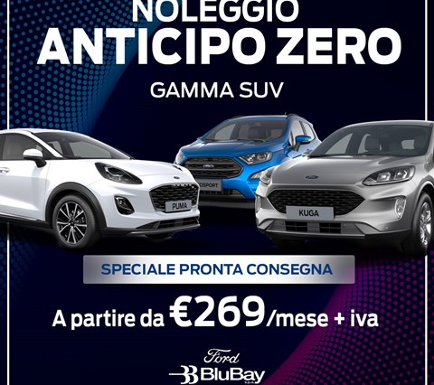  SPECIALE NOLEGGIO ANTICIPO ZERO - Gamma SUV in PRONTA CONSEGNA