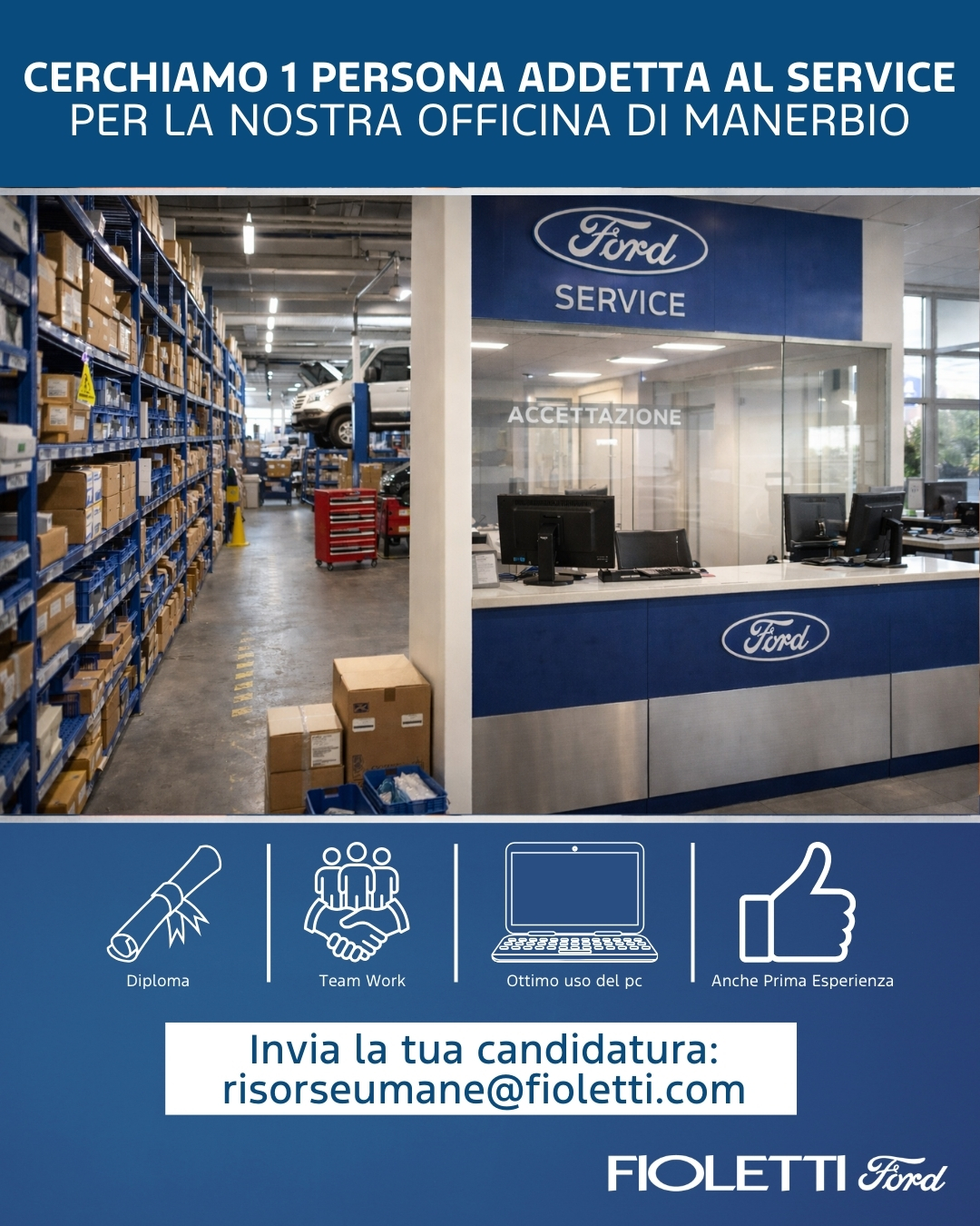 Siamo alla ricerca di una risorsa da inserire nel nostro service nella nostra sede di Manerbio