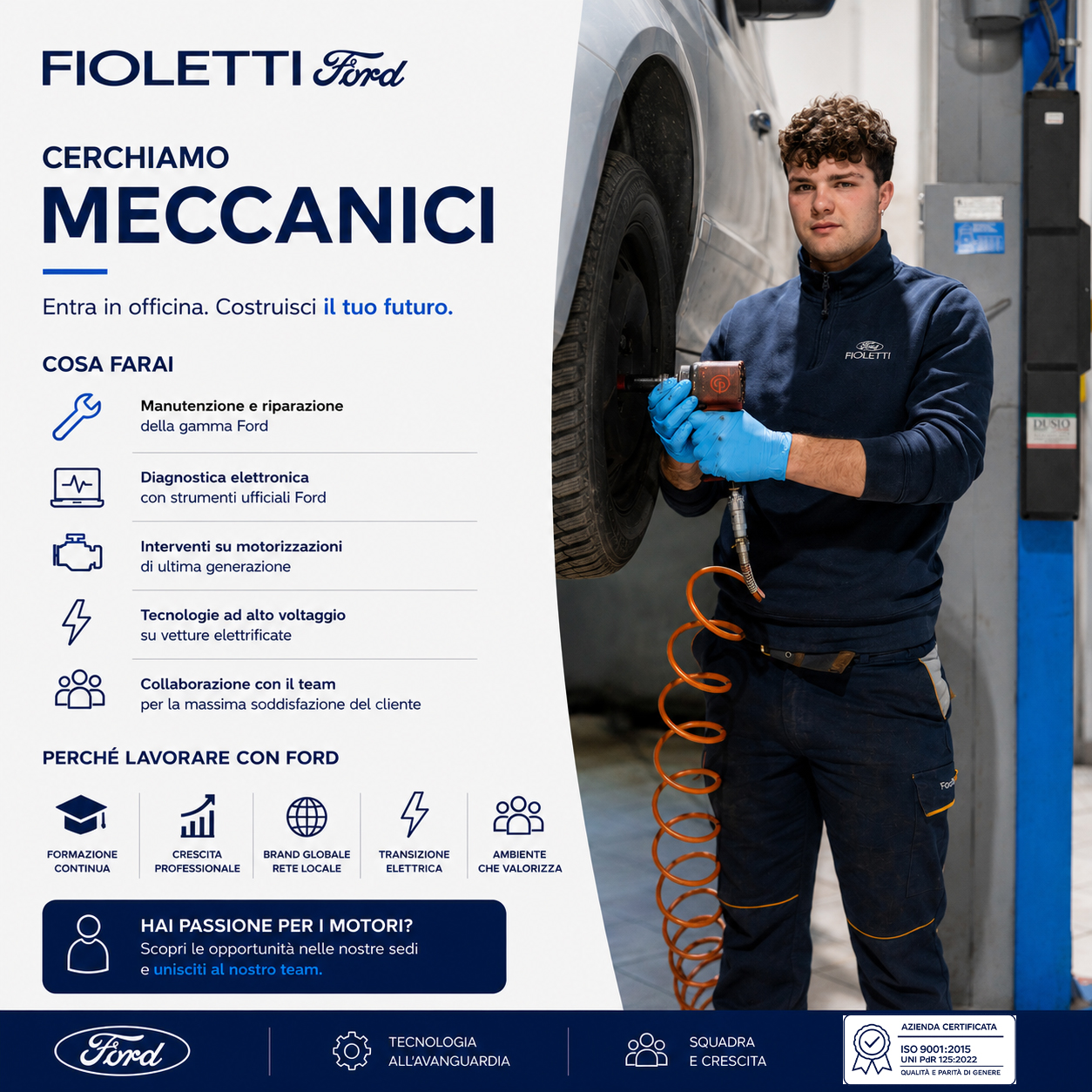 Ricerchiamo Meccanici per le nostre officine! 